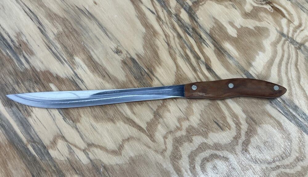 Vintage Cutco No. 23 Wooden Handle Carving And Slicing Knife